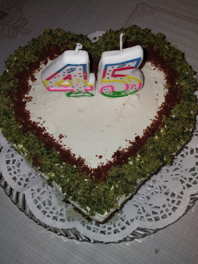 Torcik serduszko kolorowe