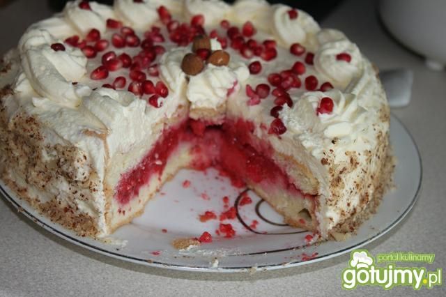 Torcik śmietankowo truskawkowy 