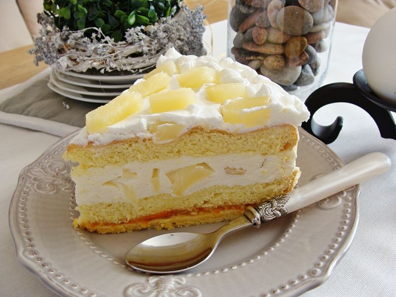 Torcik śmietanowo-ananasowy Torcik śmietanowo-ananasowy