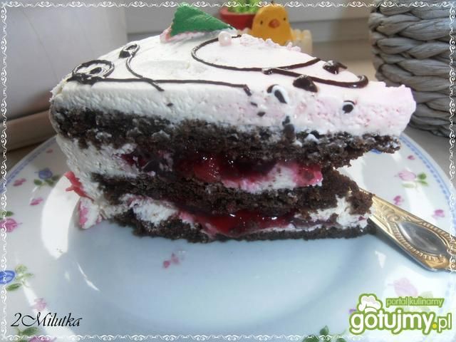 Torcik śmietanowo-wiśniowy