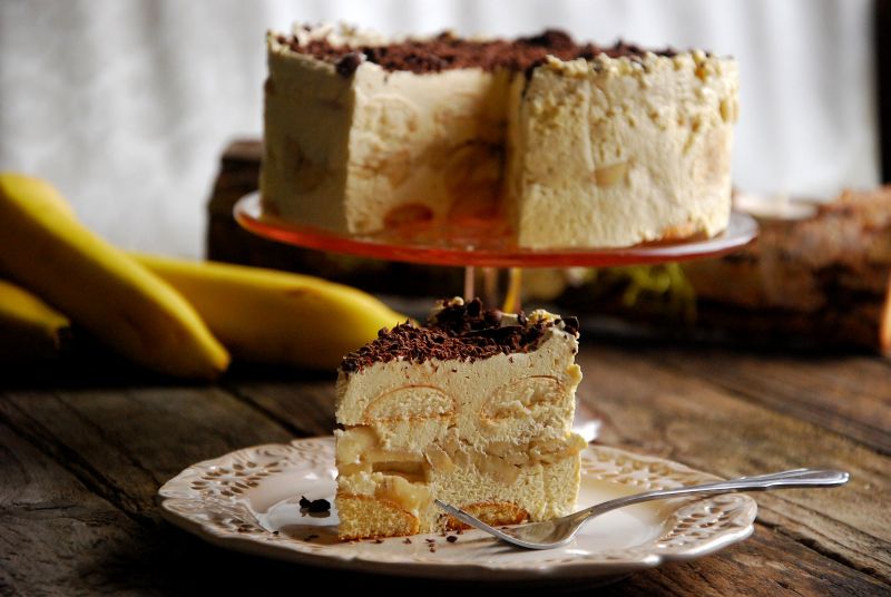 Torcik tiramisu z bananami