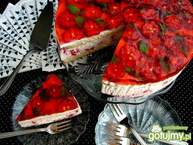 Torcik truskawkowo-cytrynowo-śmietanowy