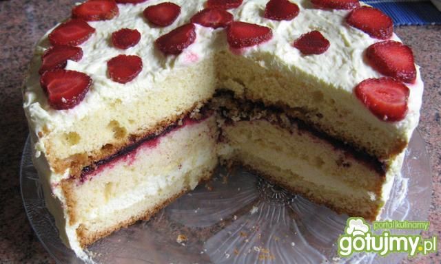 Torcik truskawkowo-porzeczkowy Torcik truskawkowo-porzeczkowy