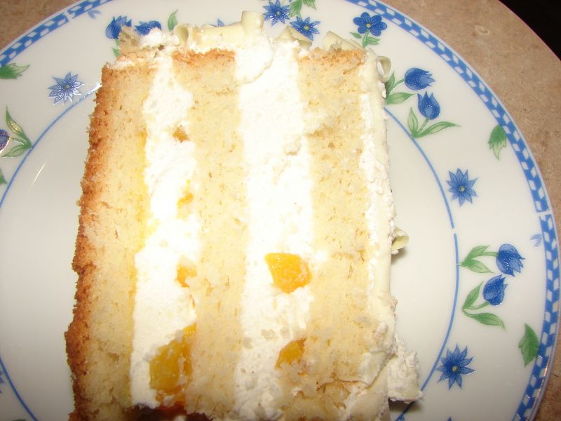 Torcik z brzoskwiniami Torcik z brzoskwiniami