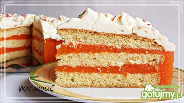 Torcik z masą kubusiową i śmietanową