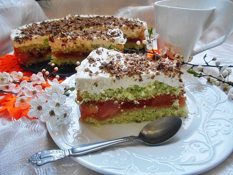 Torcik z mojito, owocami i czekoladą Torcik z mojito, owocami i czekoladą