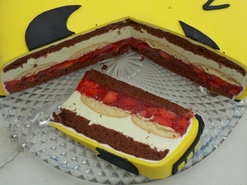 Tort Batman z truskawkami Tort Batman z truskawkami