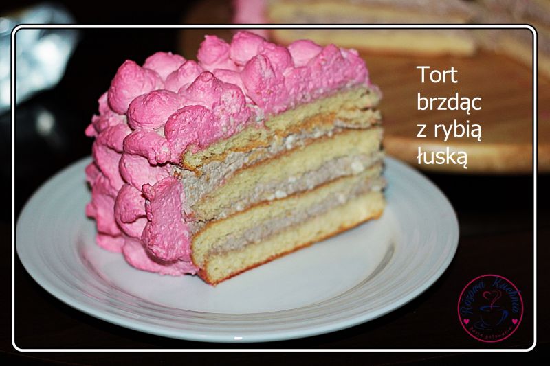 Tort brzdąc z rybią łuską Tort brzdąc z rybią łuską