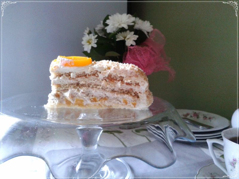 Tort brzoskwiniowy na milky way