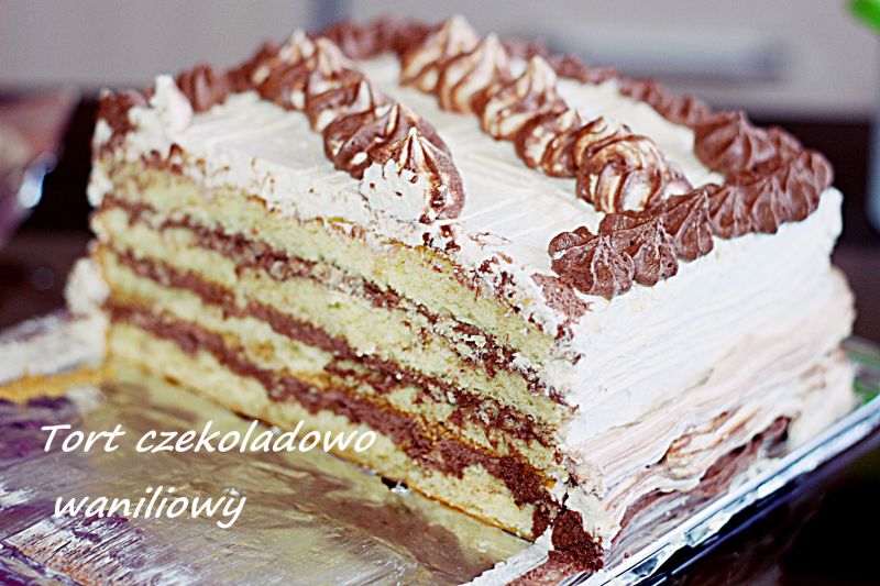 Tort czekoladowo waniliowy