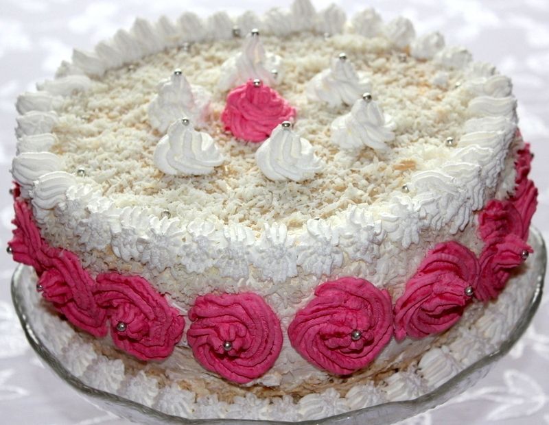 Tort egipski z kokosami  Tort egipski z kokosami