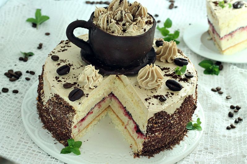 Tort filiżanka kawy
