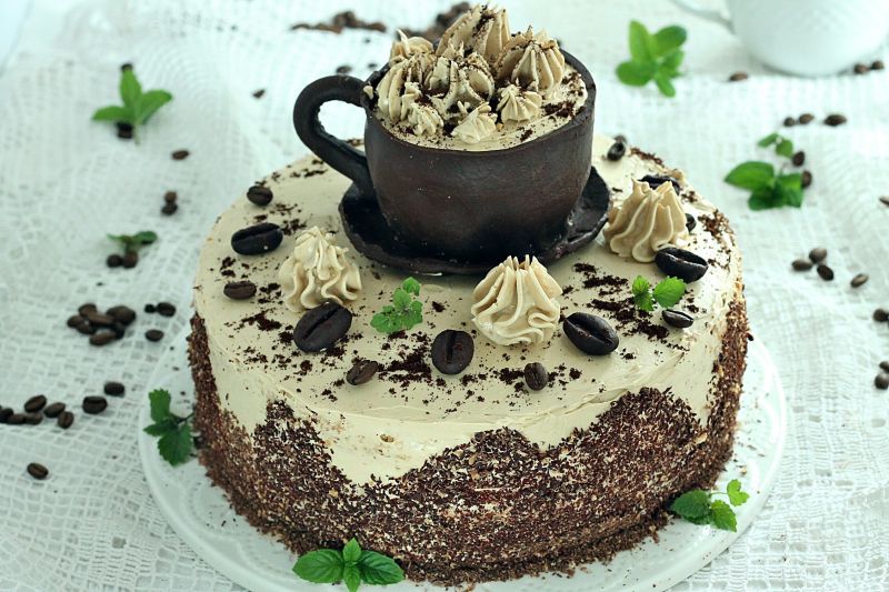 Tort filiżanka kawy