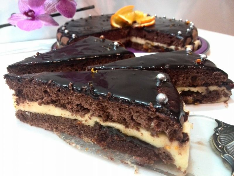 Tort kawowo - pomarańczowy