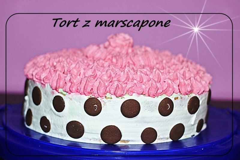 Tort  kolorowy z mascarpone  
