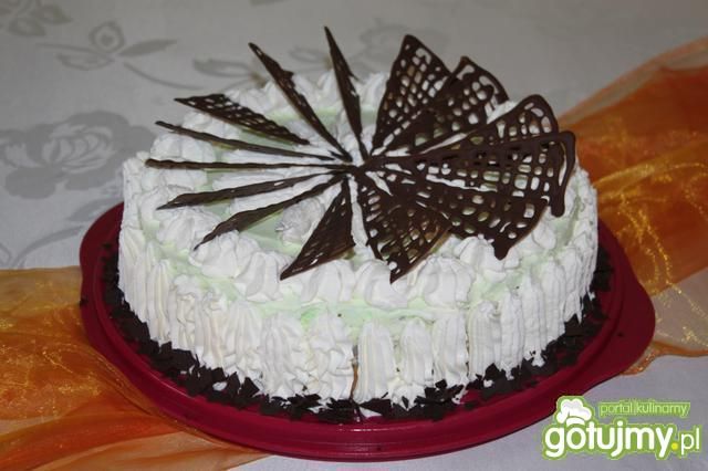 Tort lodowy cytrynowo-miętowy zczekoladą Tort lodowy cytrynowo-miętowy zczekoladą