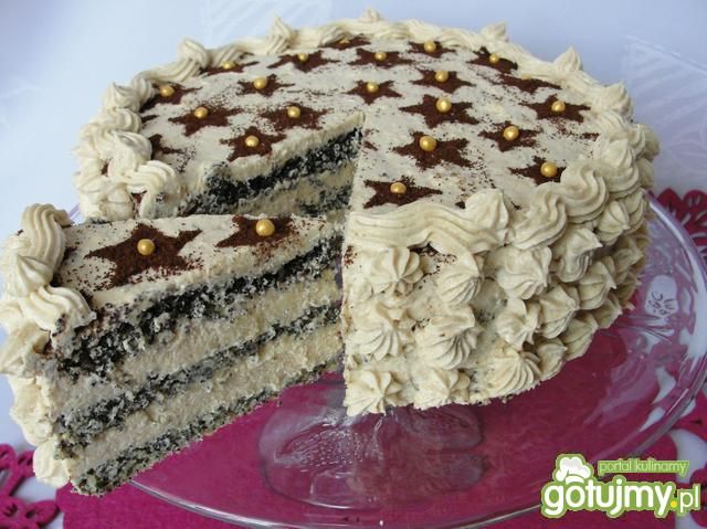 Tort makowo -kawowy Tort makowo -kawowy