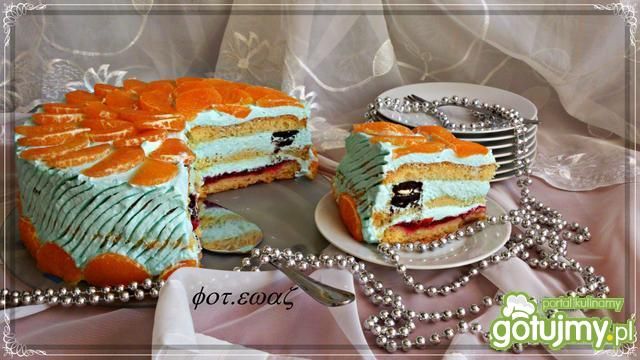 Tort mandarynkowo waniliowy 