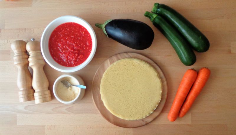 Tort naleśnikowy z grillowanymi warzywami Tort naleśnikowy z grillowanymi warzywami