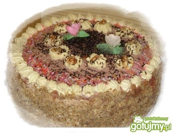 Tort orzechowo- czekoladowo-kokosowy  Tort orzechowo- czekoladowo-kokosowy