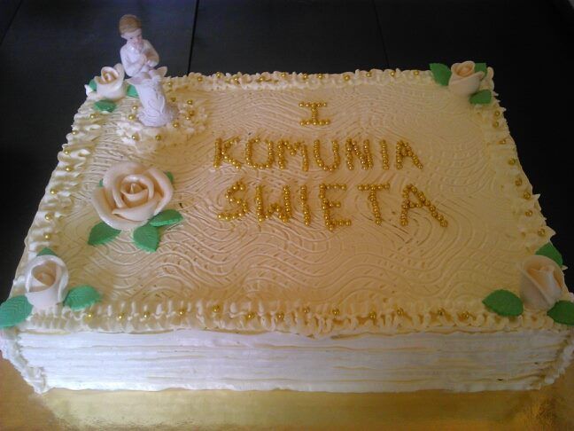 Tort prostokątny komunijny Tort prostokątny komunijny