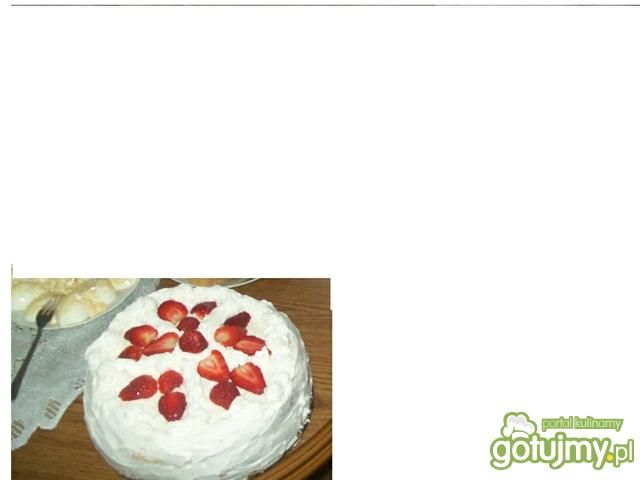 tort śmietankowo owocowy na szybko