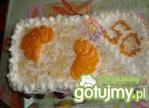 Tort śmietankowy z owocami  Tort śmietankowy z owocami