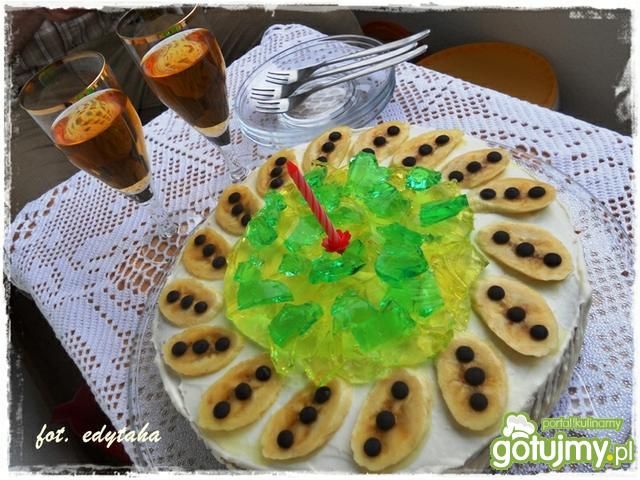 Tort śmietanowo bananowy Tort śmietanowo bananowy