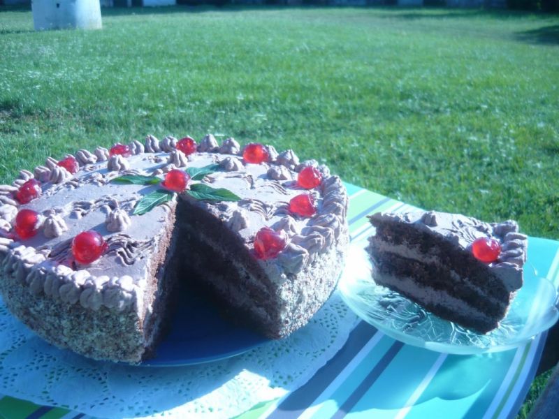 Tort śmietanowo czekoladowy Tort śmietanowo czekoladowy