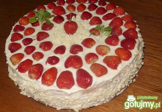 Tort śmietanowy z truskawkami 2 Tort śmietanowy z truskawkami 2