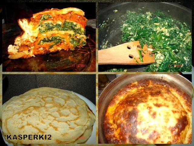 Tort szpinakowy z serem zapiekany Tort szpinakowy z serem zapiekany