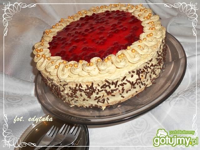 Tort toffi z porzeczkami Tort toffi z porzeczkami
