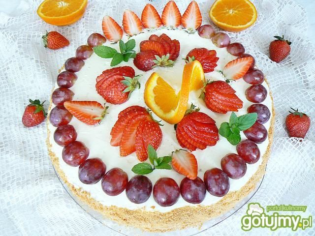 Tort truskawkowy na dzień mamy Tort truskawkowy na dzień mamy