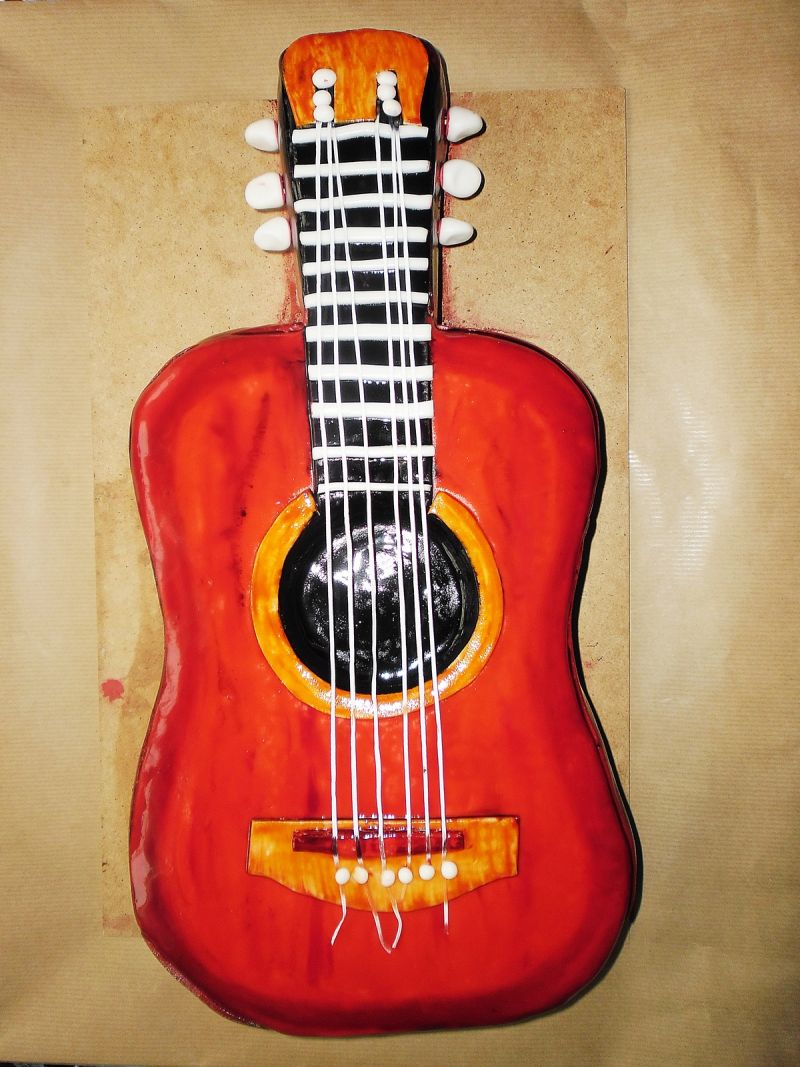 Tort w kształcie gitary Tort w kształcie gitary