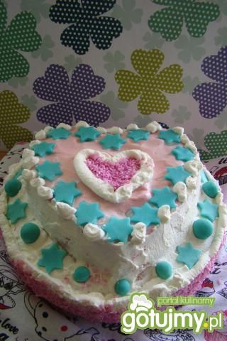 Tort z mleczną pianką  Tort z mleczną pianką