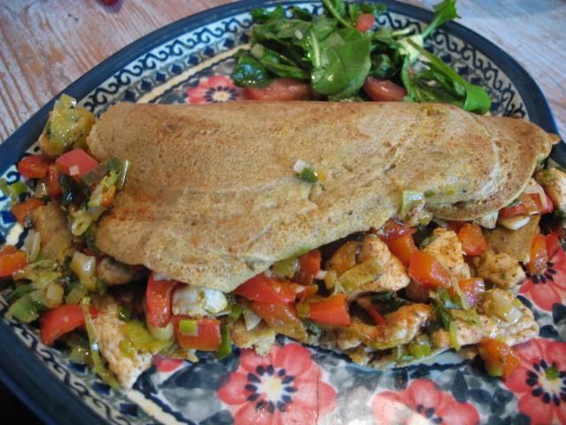 Tortilla razowa z kurczakiem Tortilla razowa z kurczakiem