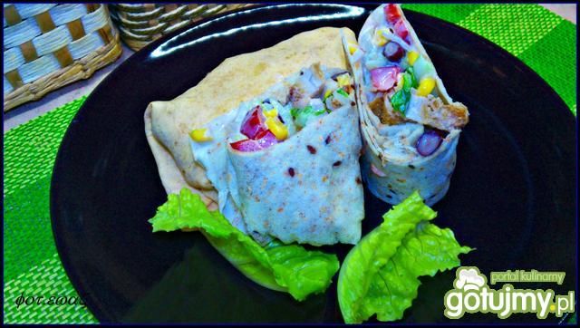 Tortilla z kotletem schabowym