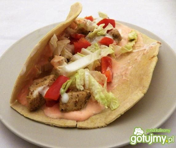 Tortilla z kurczakiem i cebulą