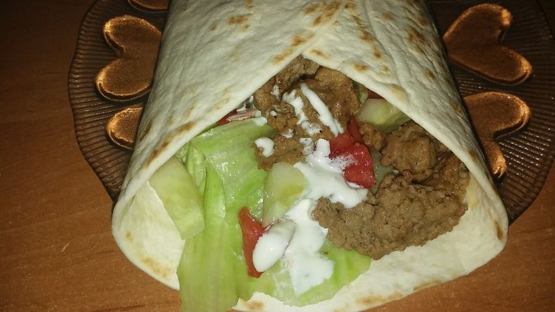 Tortilla z mięsem mielonym