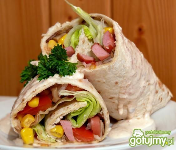 Tortilla z pieczarkami i kukurydzą Tortilla z pieczarkami i kukurydzą
