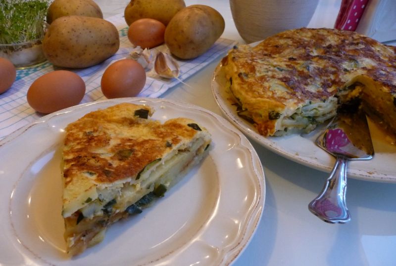 Tortilla ziemniaczana z cukinią