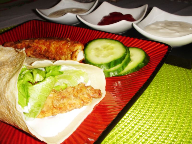 Tortille naleśnikowe z kurczakiem 