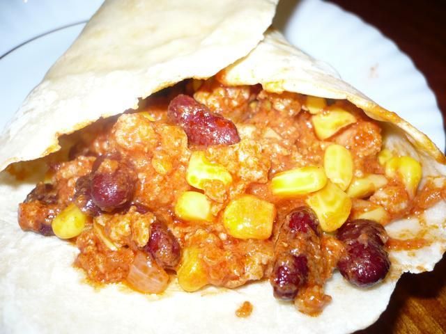 Tortille z chilli con carne
