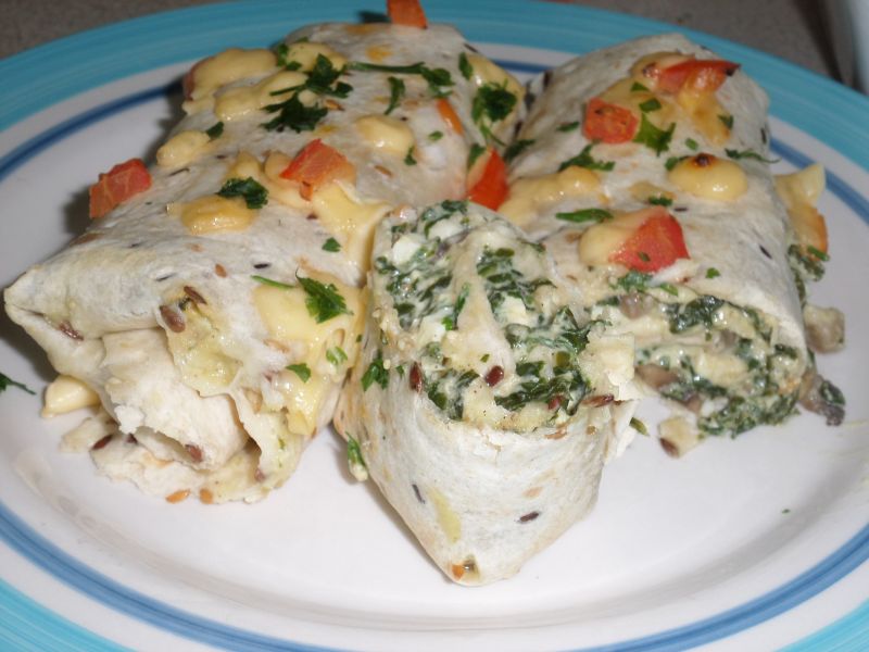 Tortille ze szpinakiem