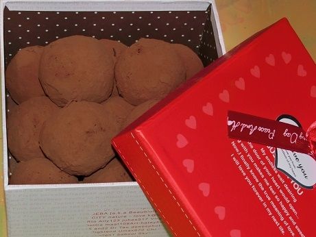 Trufle fasolowe na walentynki