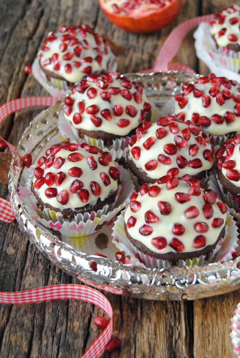 Truflowe babeczki z granatem