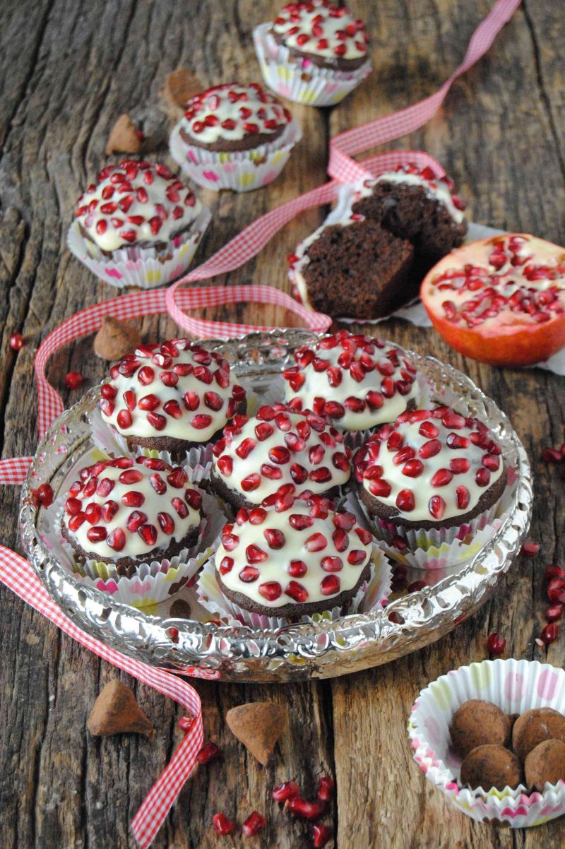 Truflowe babeczki z granatem