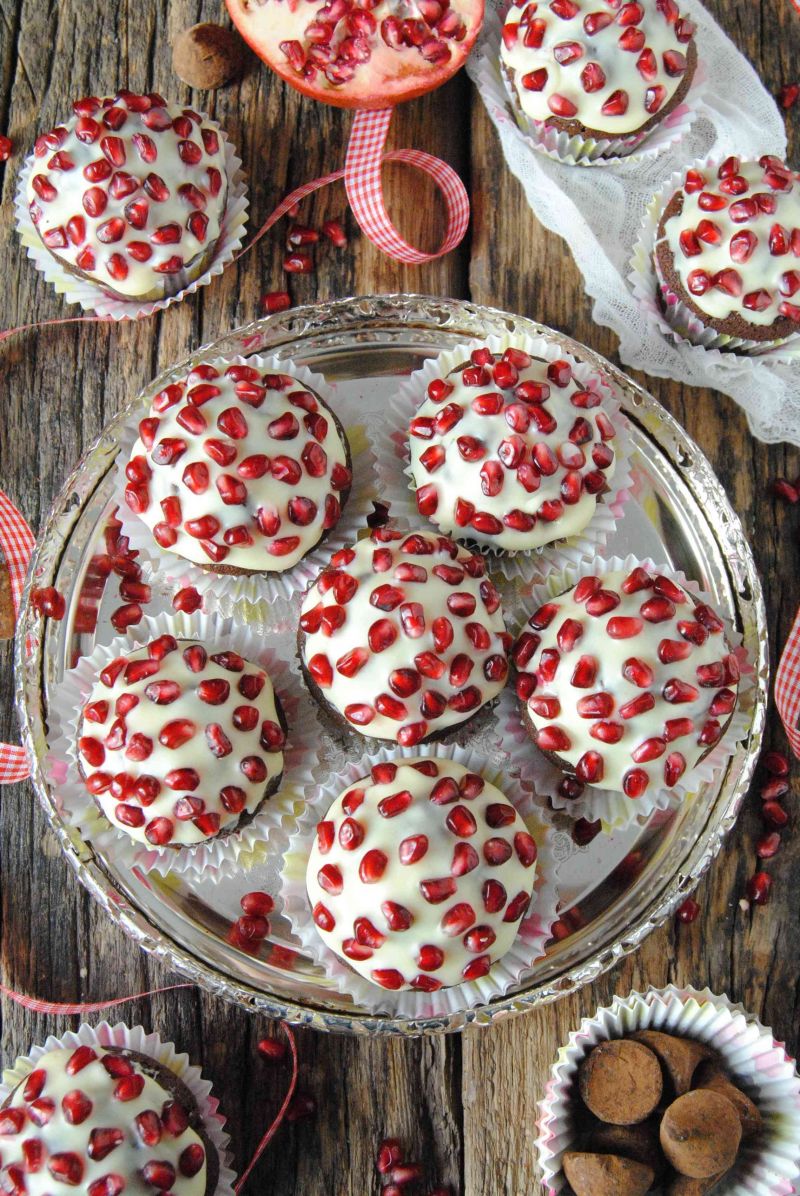 Truflowe babeczki z granatem