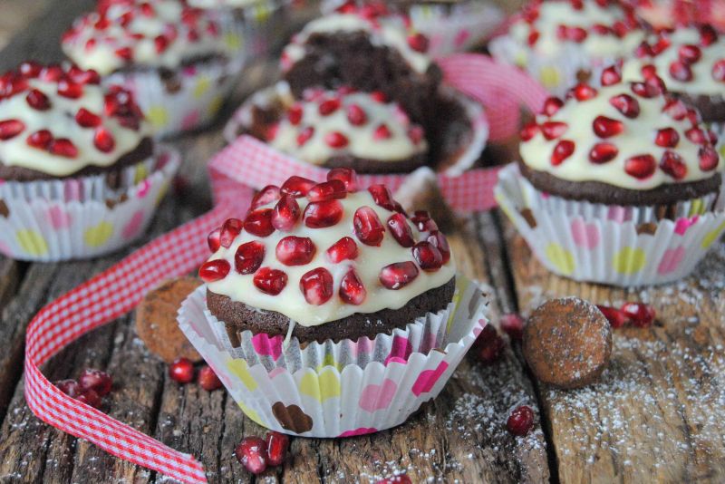 Truflowe babeczki z granatem