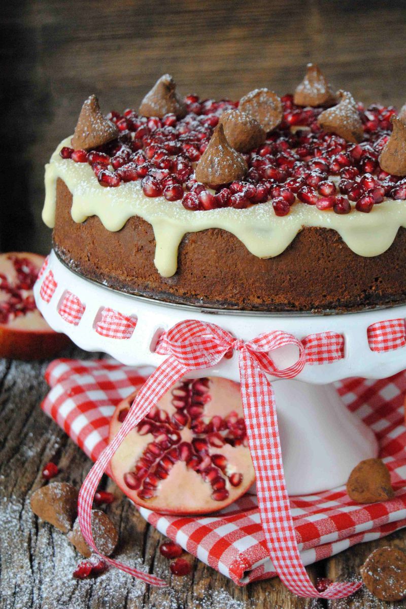 Truflowy sernik z granatem